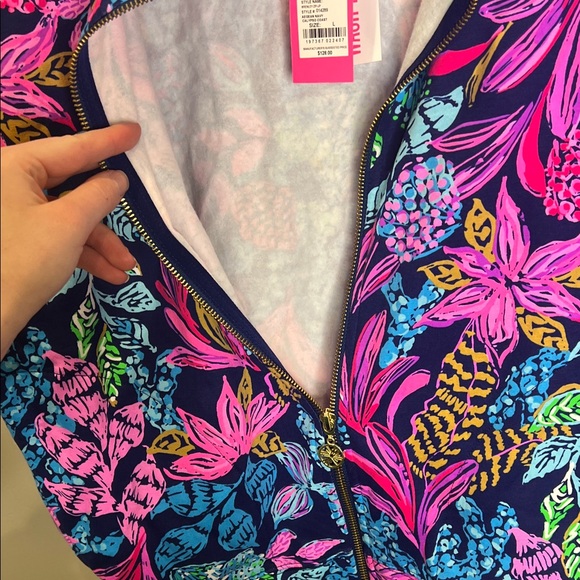 Lilly Pulitzer Aegean Navy Floral Jacket - Picture 8 of 8